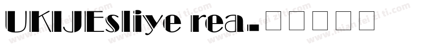 UKIJEsliye rea字体转换